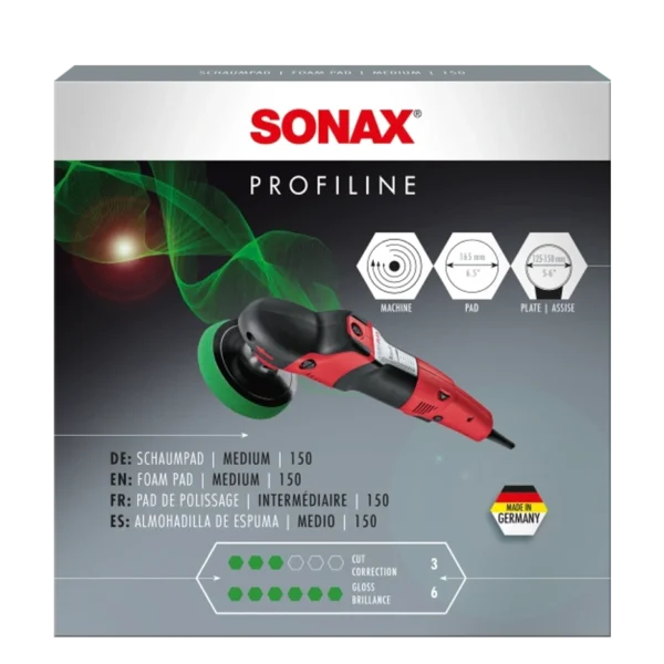 اسفنج پولیش سبز متوسط سوناکس SONAX Foam Pad Medium 150